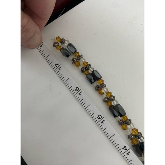 Gray and orange magnetic necklace - Picture 3 of 4